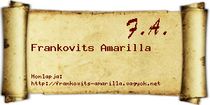 Frankovits Amarilla névjegykártya